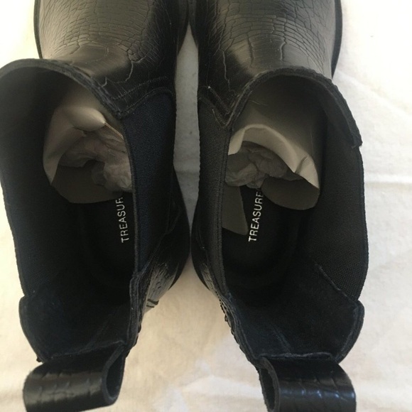 Treasure & bond Women’s Black Gabriella Chelsea block/chunky heel boot size 5.5M - Picture 7 of 9